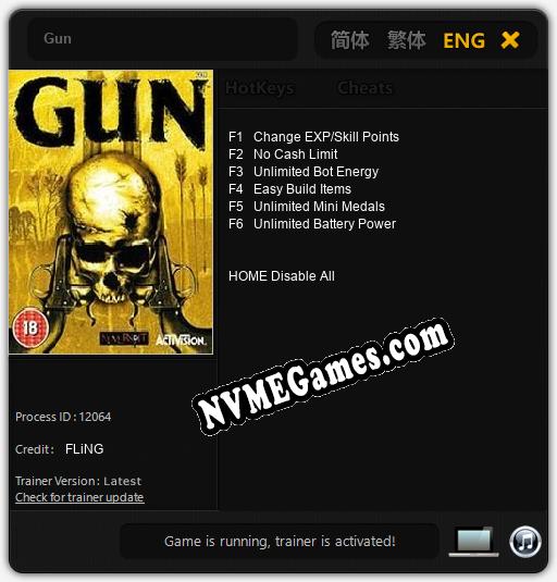 Gun: Cheats, Trainer +6 [FLiNG]