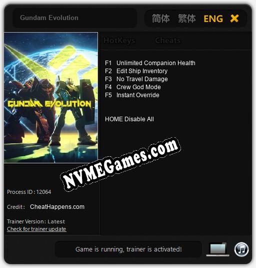 Gundam Evolution: Treinador (V1.0.59)