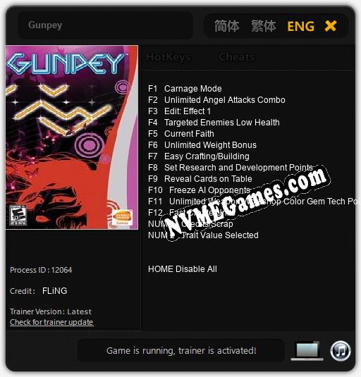 Gunpey: Trainer +14 [v1.5]