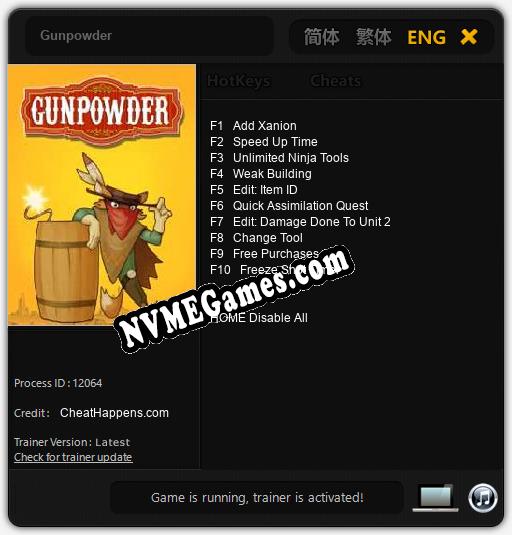 Gunpowder: Treinador (V1.0.65)