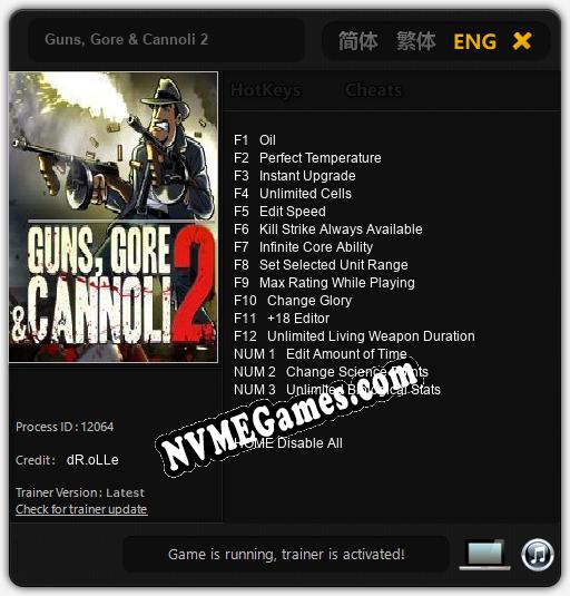 Guns, Gore & Cannoli 2: Cheats, Trainer +15 [dR.oLLe]