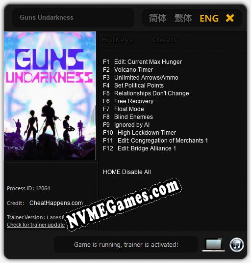 Treinador liberado para Guns Undarkness [v1.0.5]