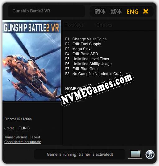 Gunship Battle2 VR: Treinador (V1.0.43)