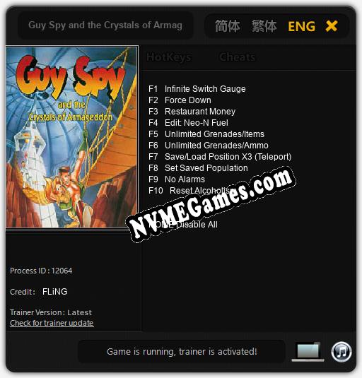 Guy Spy and the Crystals of Armageddon: Treinador (V1.0.70)