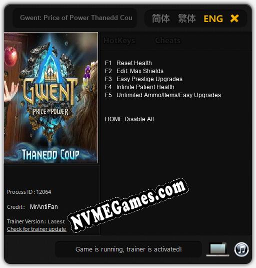 Gwent: Price of Power Thanedd Coup: Treinador (V1.0.33)