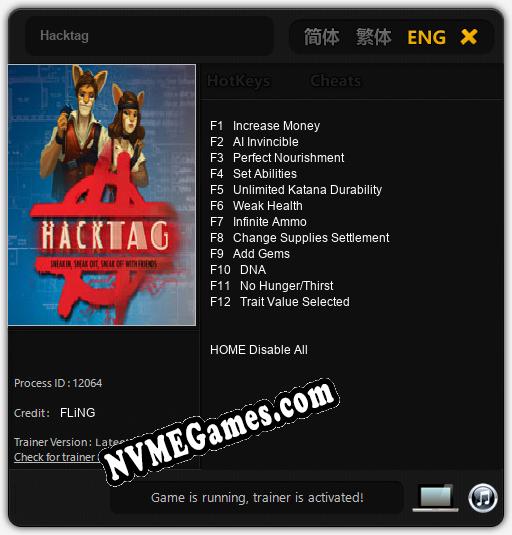 Hacktag: Trainer +12 [v1.1]