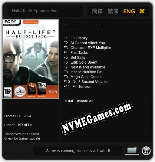 Half-Life 2: Episode Two: Trainer +11 [v1.7]