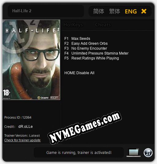 Half-Life 2: Cheats, Trainer +5 [dR.oLLe]