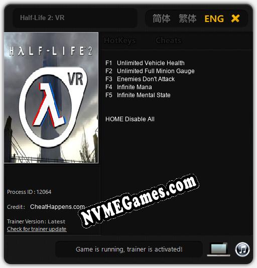 Half-Life 2: VR: Cheats, Trainer +5 [CheatHappens.com]