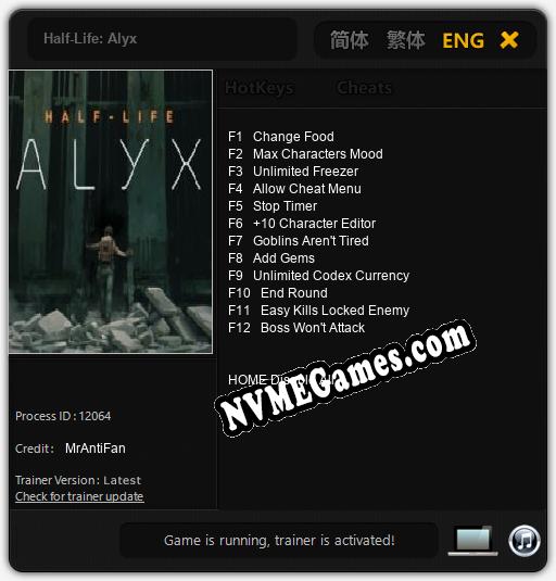 Half-Life: Alyx: Cheats, Trainer +12 [MrAntiFan]