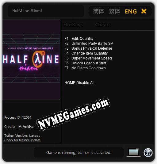 Half-Line Miami: Cheats, Trainer +7 [MrAntiFan]