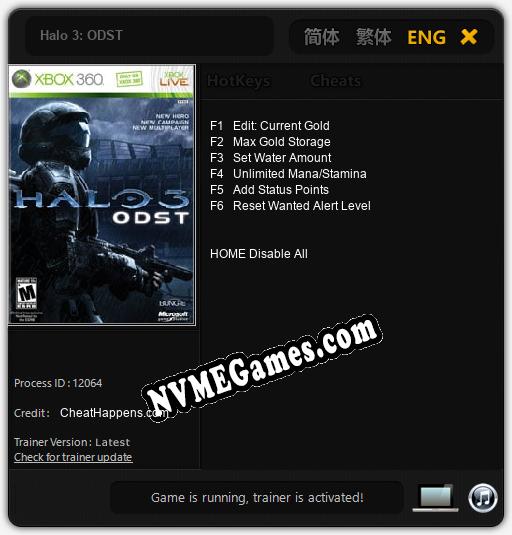 Halo 3: ODST: Cheats, Trainer +6 [CheatHappens.com]