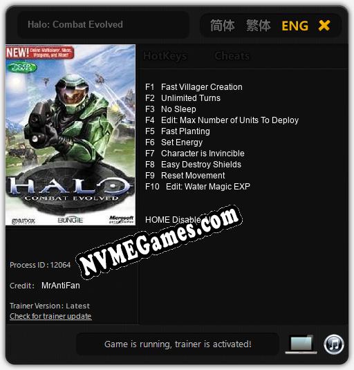 Halo: Combat Evolved: Cheats, Trainer +10 [MrAntiFan]