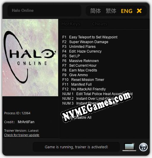 Treinador liberado para Halo Online [v1.0.4]