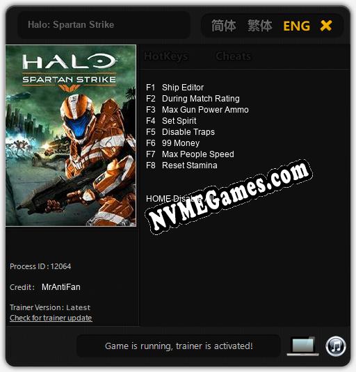 Halo: Spartan Strike: Trainer +8 [v1.6]