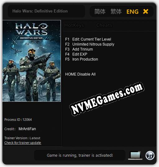 Halo Wars: Definitive Edition: Cheats, Trainer +5 [MrAntiFan]