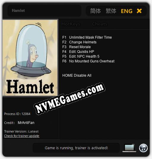 Hamlet: Trainer +6 [v1.2]