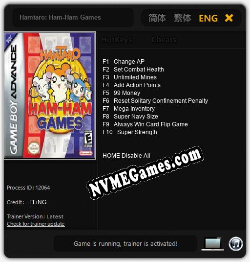 Hamtaro: Ham-Ham Games: Cheats, Trainer +10 [FLiNG]