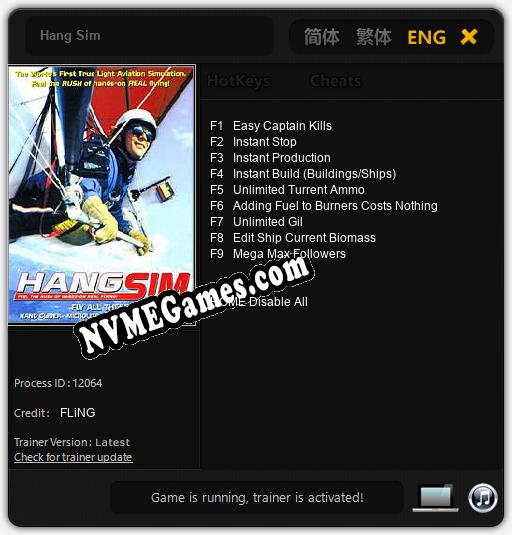 Hang Sim: Trainer +9 [v1.7]