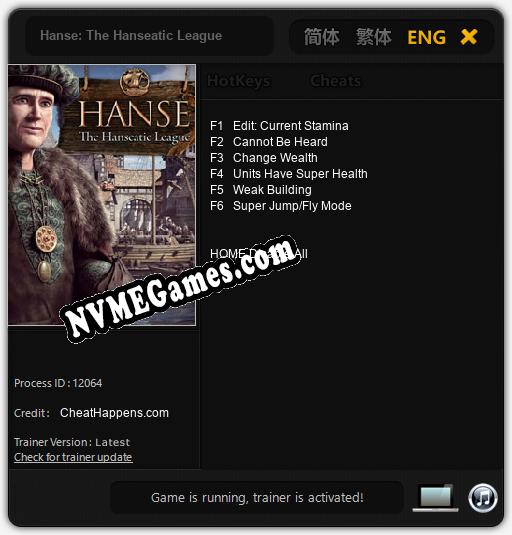 Hanse: The Hanseatic League: Trainer +6 [v1.8]