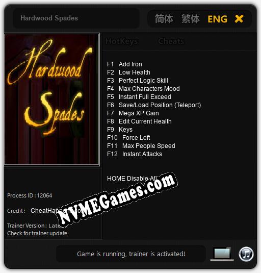 Treinador liberado para Hardwood Spades [v1.0.3]