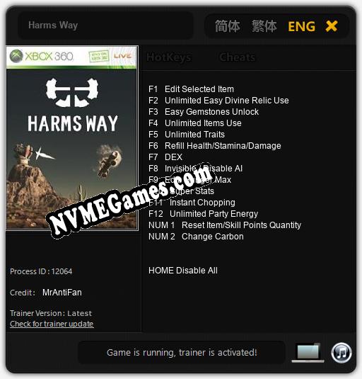 Harms Way: Treinador (V1.0.2)