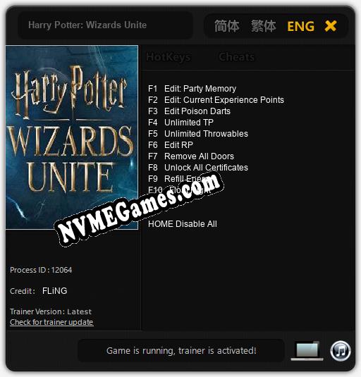 Treinador liberado para Harry Potter: Wizards Unite [v1.0.2]