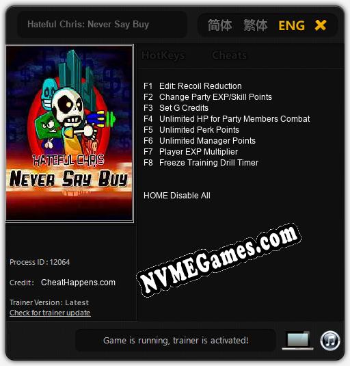 Hateful Chris: Never Say Buy: Cheats, Trainer +8 [CheatHappens.com]