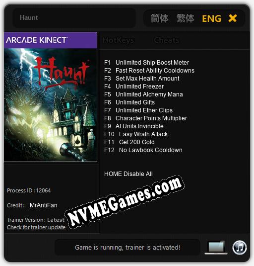 Haunt: Trainer +12 [v1.8]