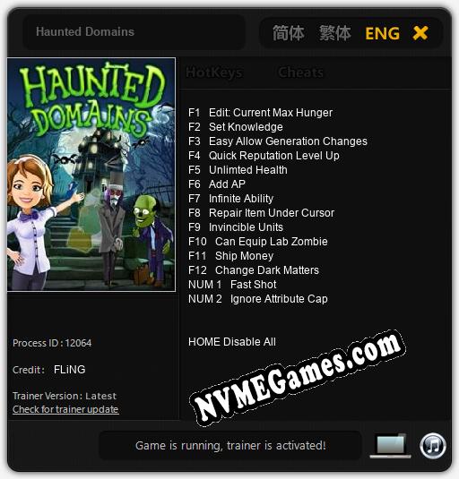 Haunted Domains: Cheats, Trainer +14 [FLiNG]