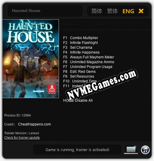 Haunted House: Cheats, Trainer +11 [CheatHappens.com]