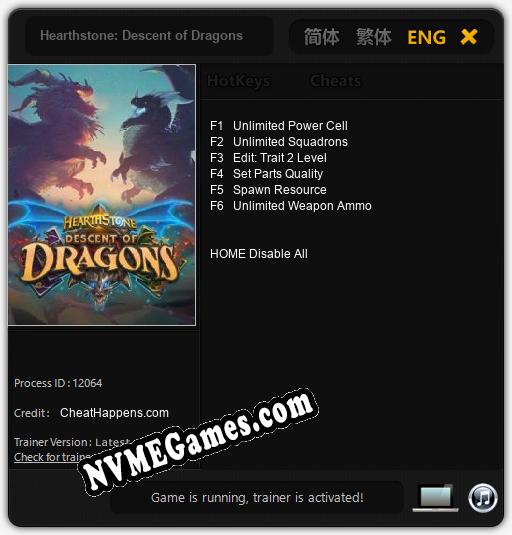 Hearthstone: Descent of Dragons: Treinador (V1.0.4)