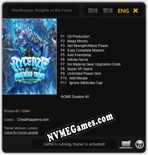 Hearthstone: Knights of the Frozen Throne: Cheats, Trainer +11 [CheatHappens.com]