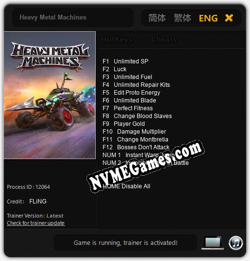 Heavy Metal Machines: Treinador (V1.0.77)