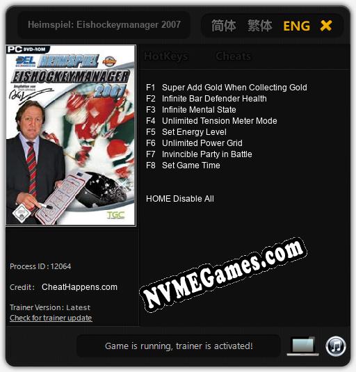 Treinador liberado para Heimspiel: Eishockeymanager 2007 [v1.0.2]