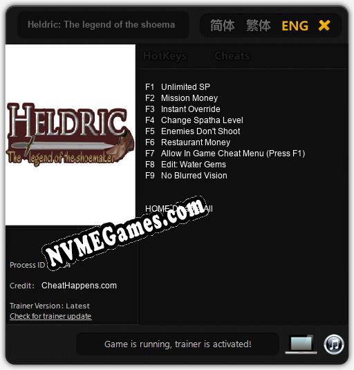 Heldric: The legend of the shoemaker: Cheats, Trainer +9 [CheatHappens.com]