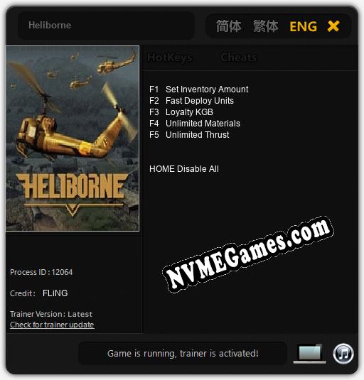 Treinador liberado para Heliborne [v1.0.1]