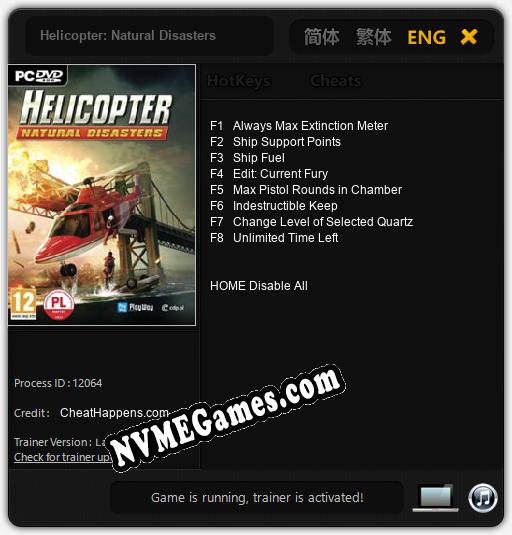 Helicopter: Natural Disasters: Treinador (V1.0.87)