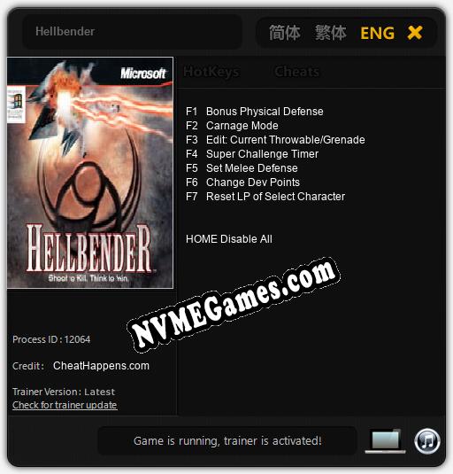 Hellbender: Treinador (V1.0.21)