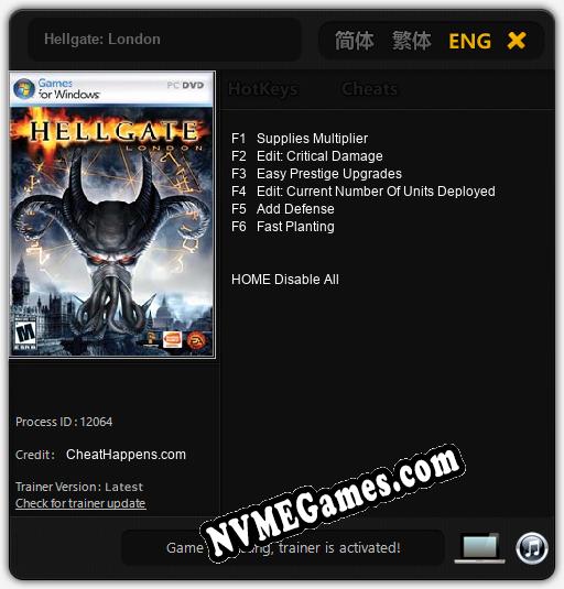 Hellgate: London: Treinador (V1.0.62)