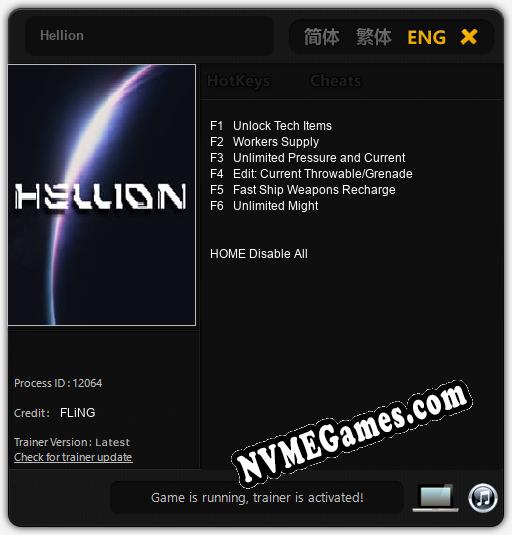 Hellion: Trainer +6 [v1.8]