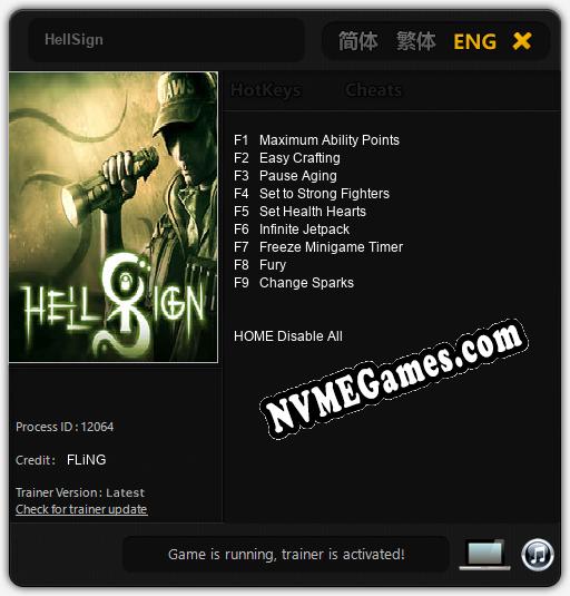 HellSign: Cheats, Trainer +9 [FLiNG]