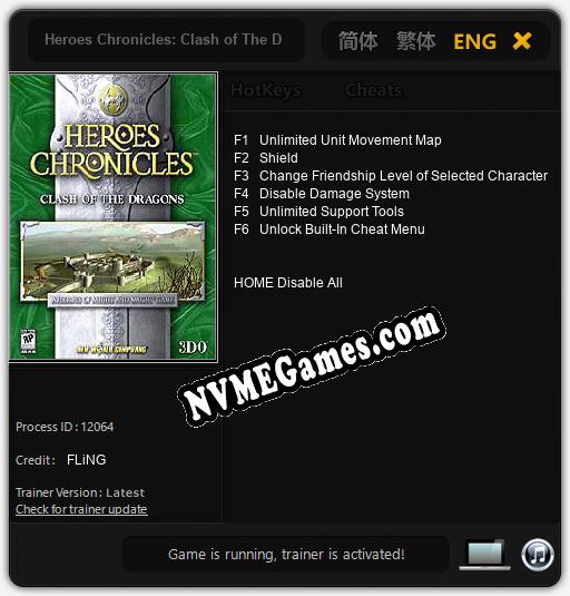 Heroes Chronicles: Clash of The Dragons: Cheats, Trainer +6 [FLiNG]