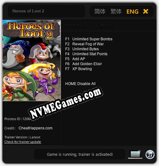 Heroes of Loot 2: Cheats, Trainer +7 [CheatHappens.com]