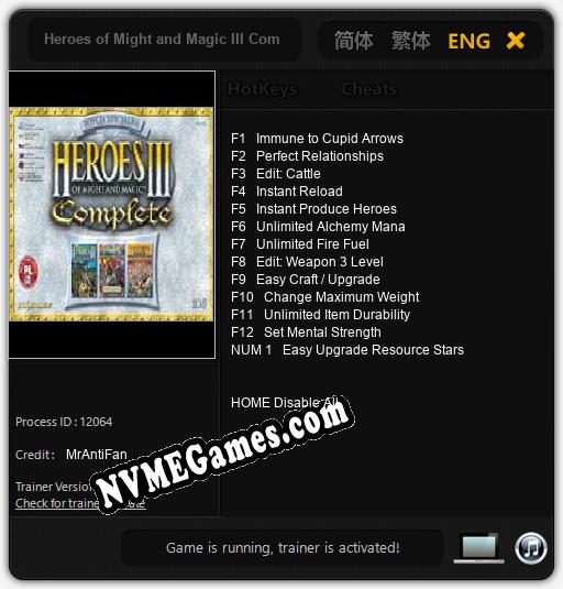 Heroes of Might and Magic III Complete: Trainer +13 [v1.5]