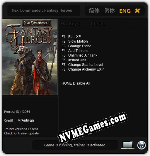 Hex Commander: Fantasy Heroes: Treinador (V1.0.61)