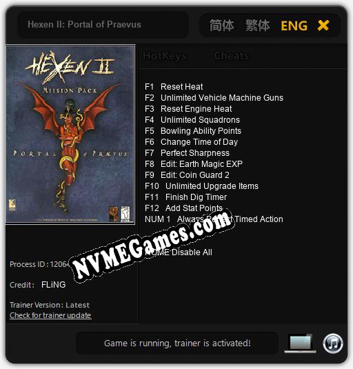 Hexen II: Portal of Praevus: Cheats, Trainer +13 [FLiNG]