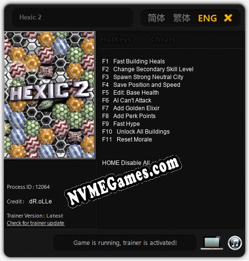 Hexic 2: Treinador (V1.0.2)