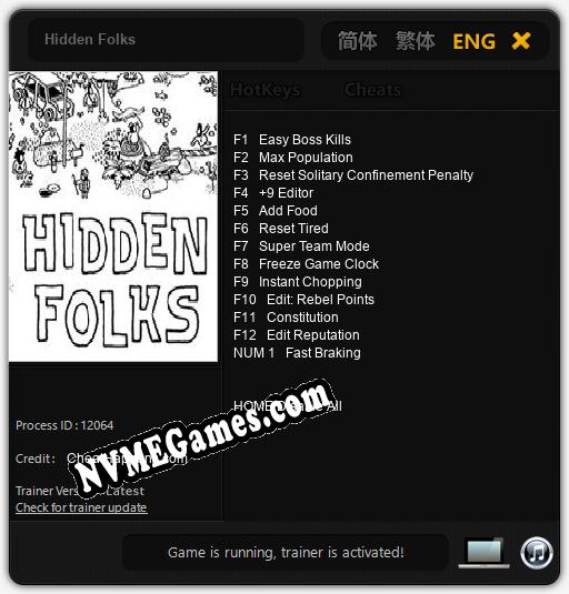 Treinador liberado para Hidden Folks [v1.0.6]