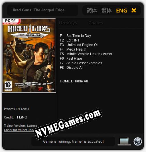 Hired Guns: The Jagged Edge: Cheats, Trainer +8 [FLiNG]